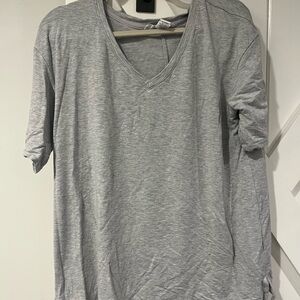 Workshop Republic Clothing Light Gray V-Neck Tee